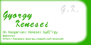 gyorgy kenesei business card